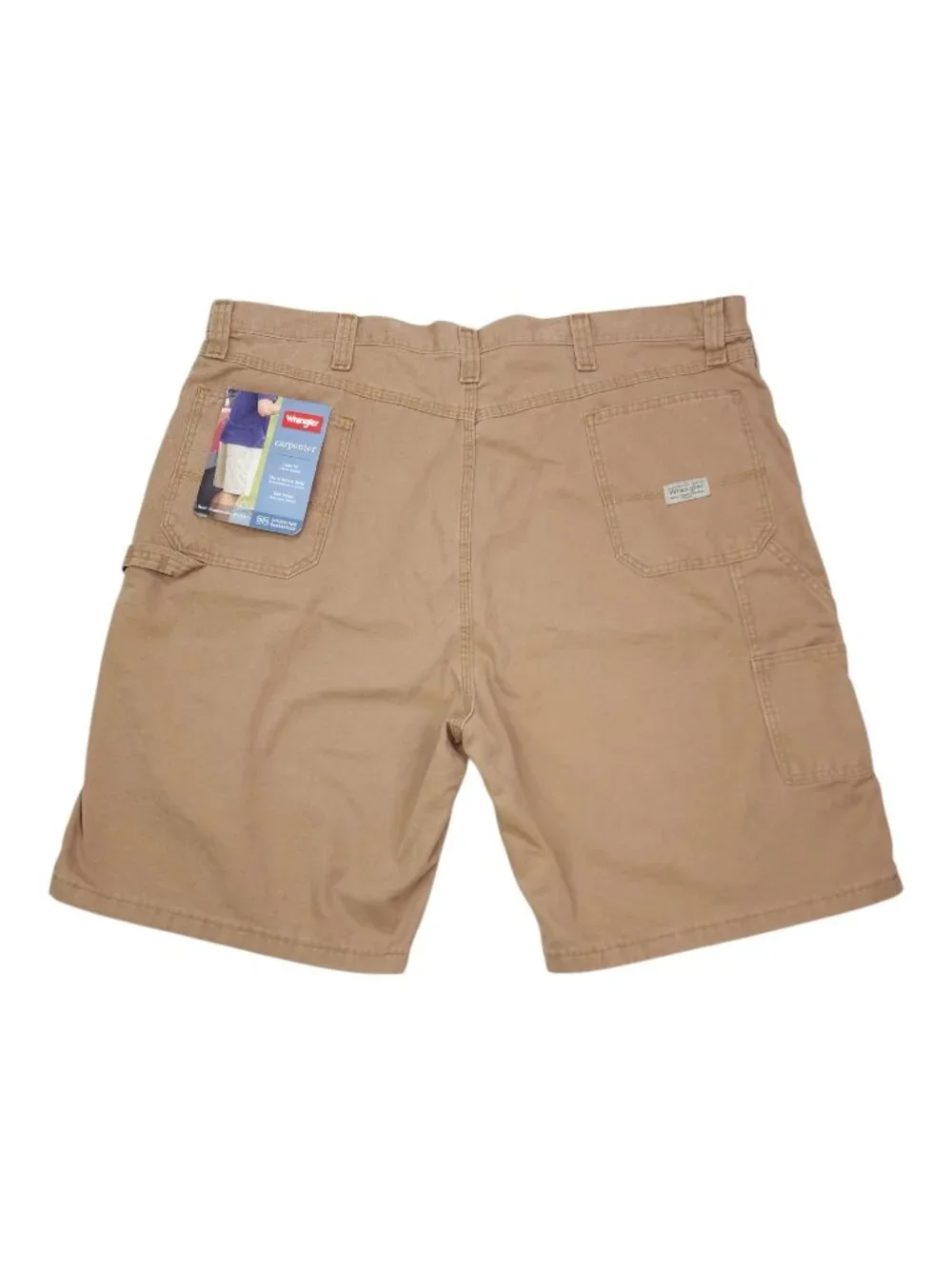 Wrangler Carpenter Loose Fit Shorts Sz 44 100% Cotton Natural Waist Tech Pocket